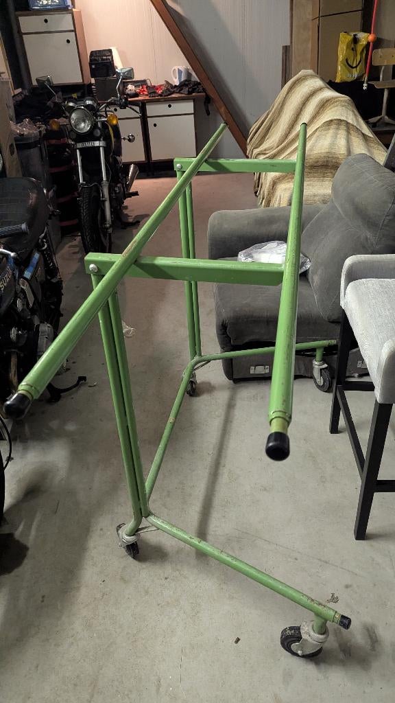 Bankstelwagen platenkar 2 etages verstelbaar, 100 liter of meer, Ophalen, Gebruikt, Transportkar