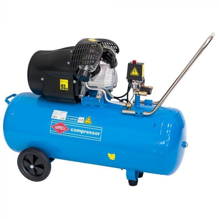 Actie!! Airpress HL 425-100-V 2 cilinder compressor 100 L!!, Doe-het-zelf en Verbouw, Compressors, Ophalen, Nieuw, 400 tot 800 liter/min