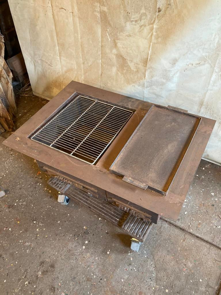 BBQ grilplaat, tafelbbq inbouw, Ophalen, Zo goed als nieuw