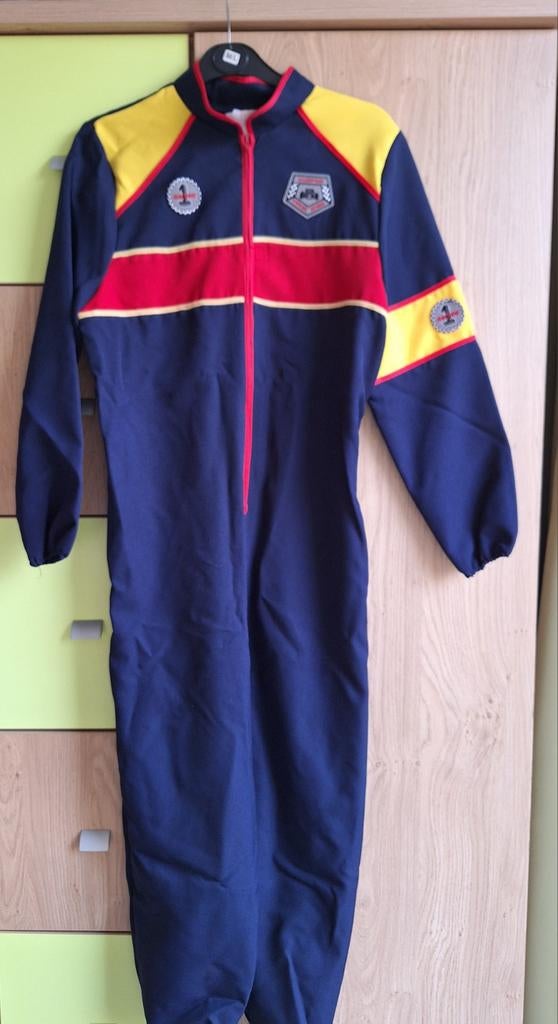 F1 Raceoverall - carnaval maat 164, Kinderen en Baby's, Carnavalskleding en Verkleedspullen, Ophalen of Verzenden, Zo goed als nieuw