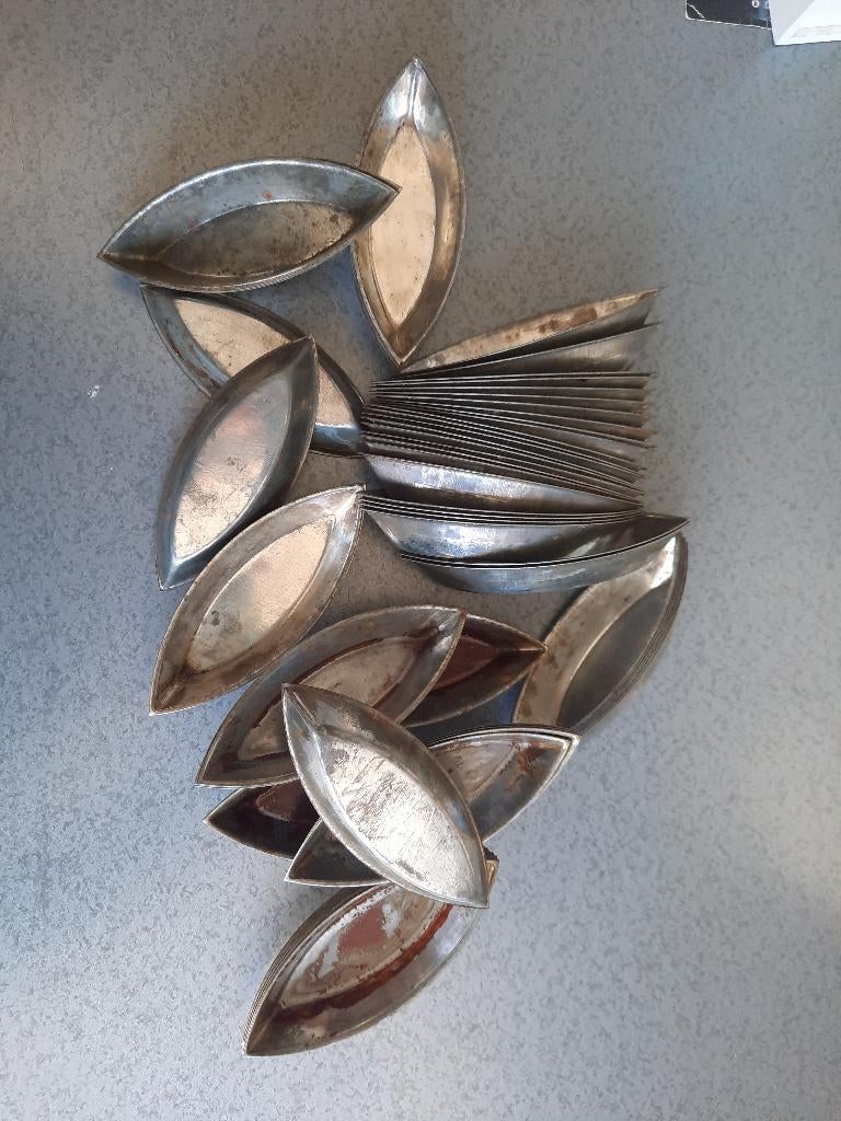 Schuitjes bakvormpjes 12cm lang, Ophalen of Verzenden, Gebruikt, Taarten of Cupcakes, Bakvorm