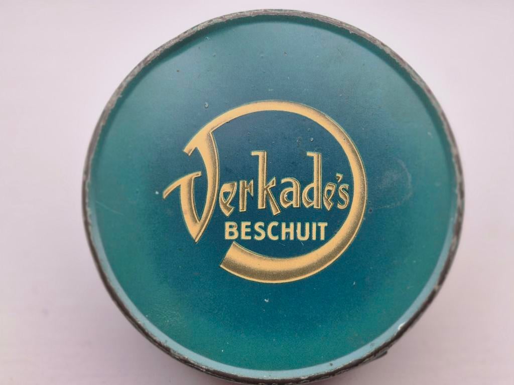 Verkade Zaandam Proefmonster beschuit blik, Ophalen of Verzenden, Gebruikt, Koek(jes), Verkade