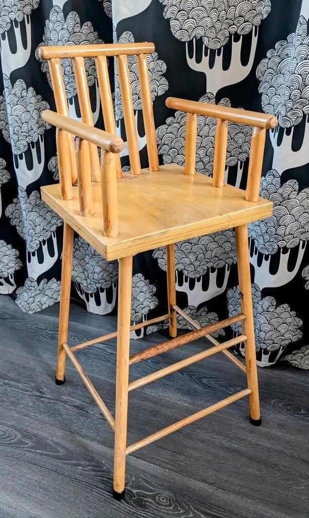 Retro houten kinderstoel, Kinderen en Baby's, Kinderstoelen, Ophalen, Gebruikt, Overige typen