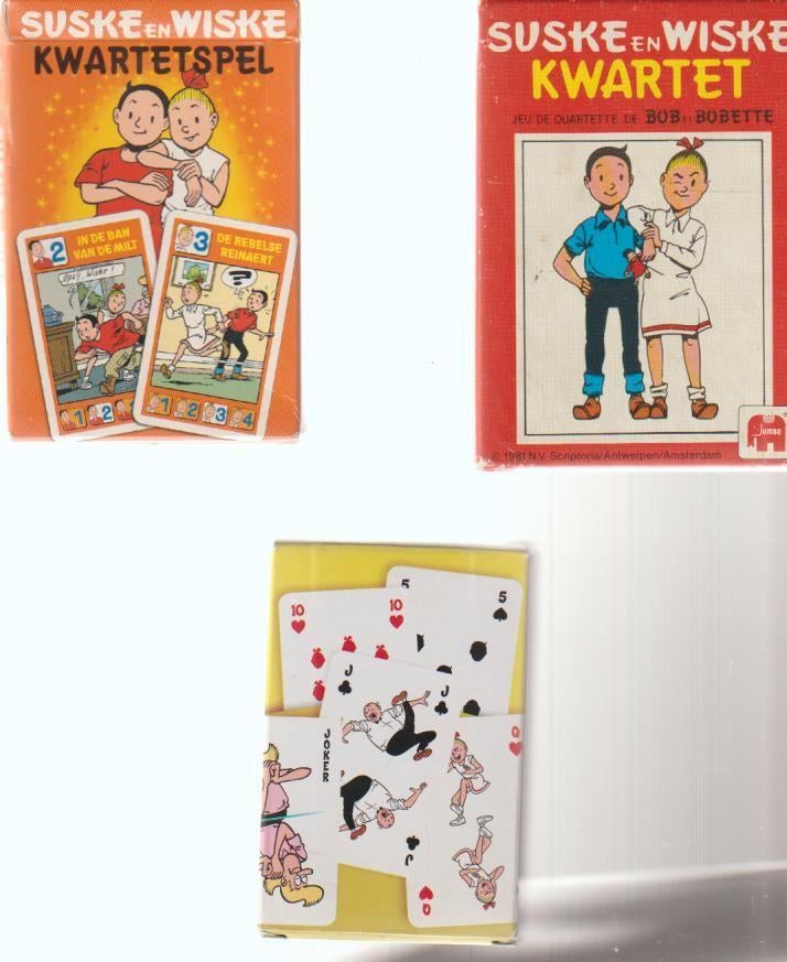Suske en Wiske # kwartetspel 2x + kaartspel., Verzamelen, Stripfiguren, Ophalen of Verzenden, Suske en Wiske, Zo goed als nieuw