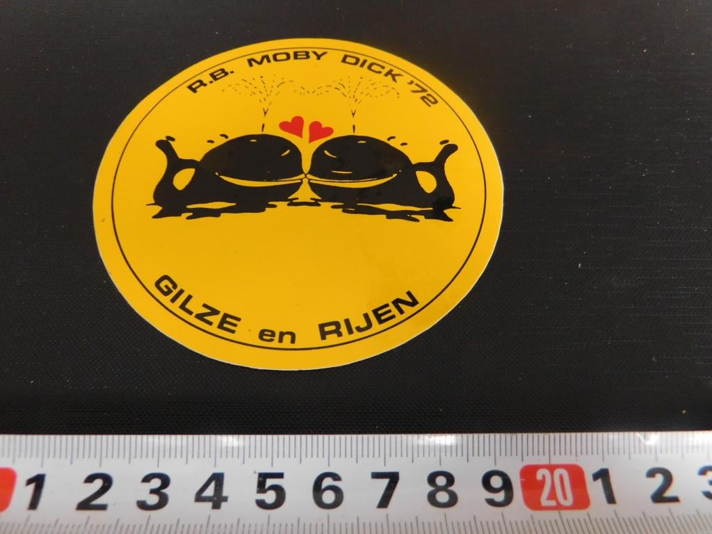 sticker gilze rijen reddingsbrigade RB moby dick '72, Ophalen, Zo goed als nieuw
