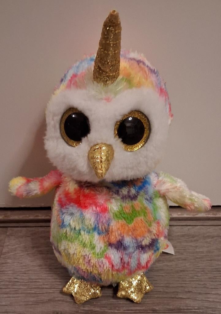 Ty beanie boo uil Enchanted 16 cm, Ophalen of Verzenden, Zo goed als nieuw, Overige typen
