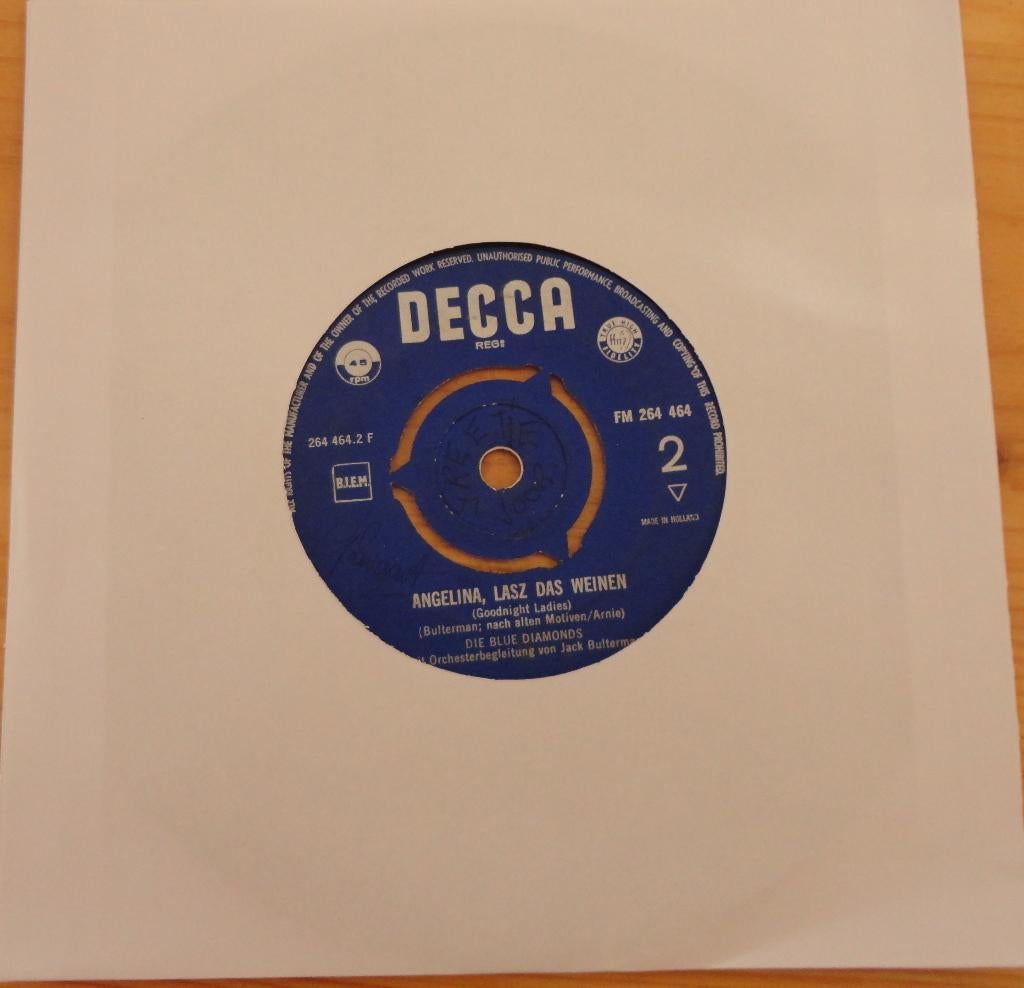 Die Blue Diamonds > Lady sunshine and mr.moon, Cd's en Dvd's, Vinyl Singles, Gebruikt, 7 inch, Single, Ophalen of Verzenden