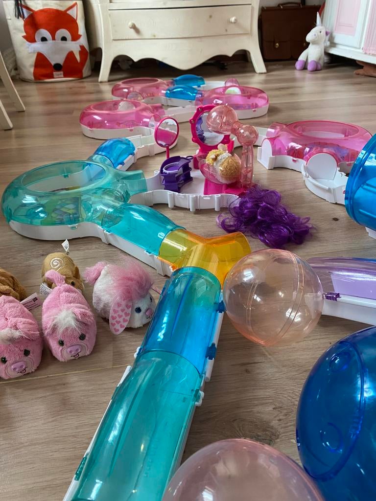 Hele grote Zhu Zhu pets baan met kapsalon en veel hamsters, Ophalen, Zo goed als nieuw, Elektrisch, Overige merken