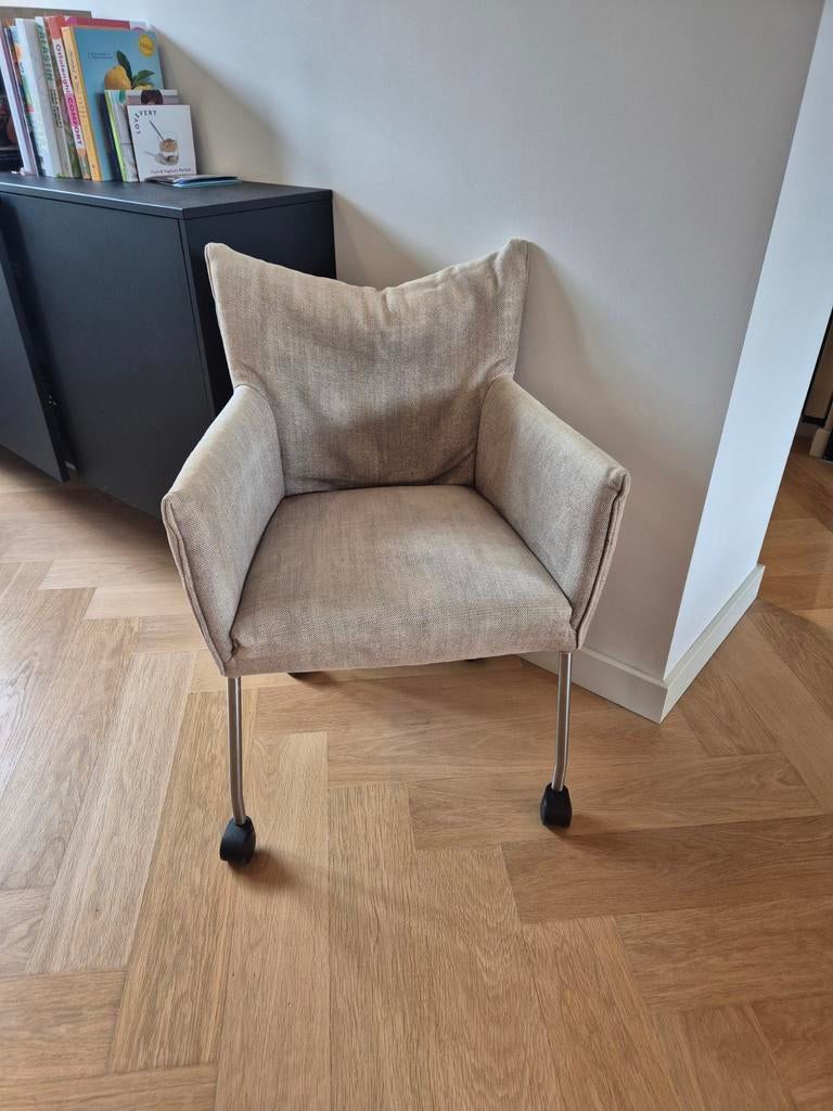 Label model Mali Gerard van den Berg, 4 stoelen beige, Gebruikt, Overige kleuren, Ophalen of Verzenden, Vier