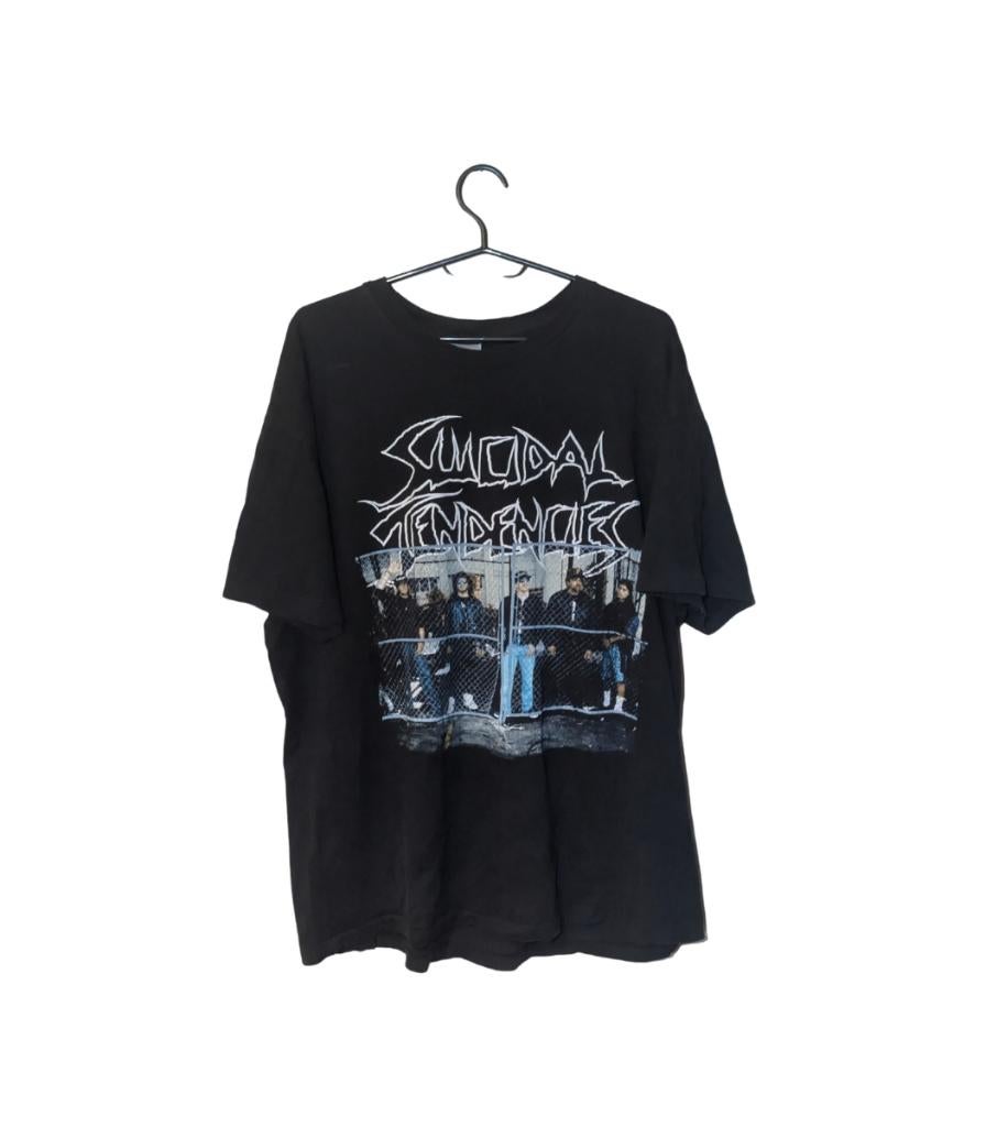 Suicidal Tendencies 1991 Original Vintage T-Shirt, Hanes, Zwart, Maat 56/58 (XL), Hanes