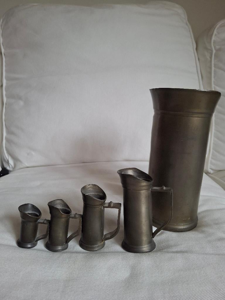 Tinnen Maatbekers (set), Ophalen