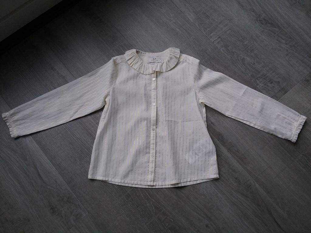 Nieuwe cyrillus meisjes blouse maat 122/128
Creme met gouden, Ophalen of Verzenden, Nieuw, Meisje
