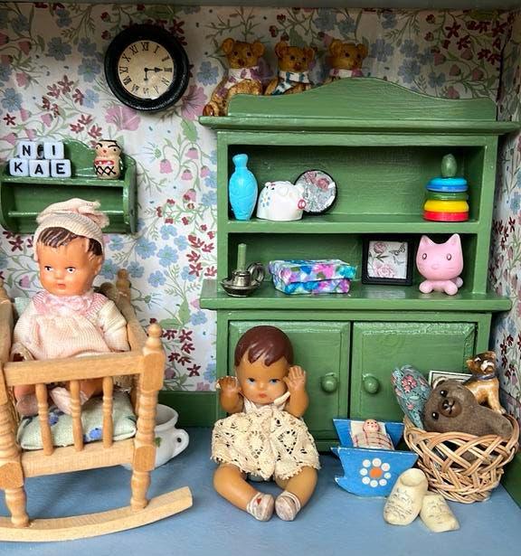 Oude poppetjes baby, Ophalen of Verzenden, Gebruikt