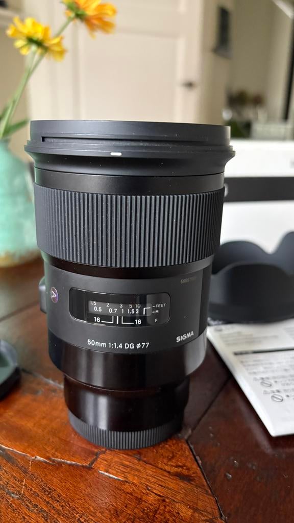Sigma Art 50mm F1.4 DG HSM Sony E-mount autofocus probleem, Ophalen of Verzenden, Gebruikt, Standaardlens
