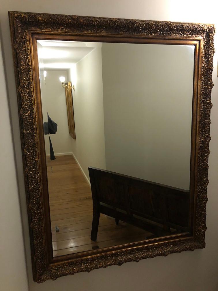 Nieuwe XL-spiegel gouden lijst facetgeslepen glas flamant, Huis en Inrichting, Woonaccessoires | Spiegels, Ophalen, Wilms, 100 tot 150 cm