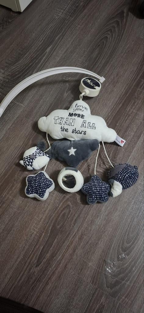 Muziekmobiel met wolken en sterren, Kinderen en Baby's, Ophalen of Verzenden, Zo goed als nieuw, Mobiel, Met geluid