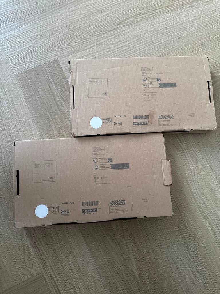 2x IKEA UTRUSTA Scharnieren - Nieuw in verpakking, Minder dan 50 cm, Overige kleuren, Nieuw, Ophalen of Verzenden