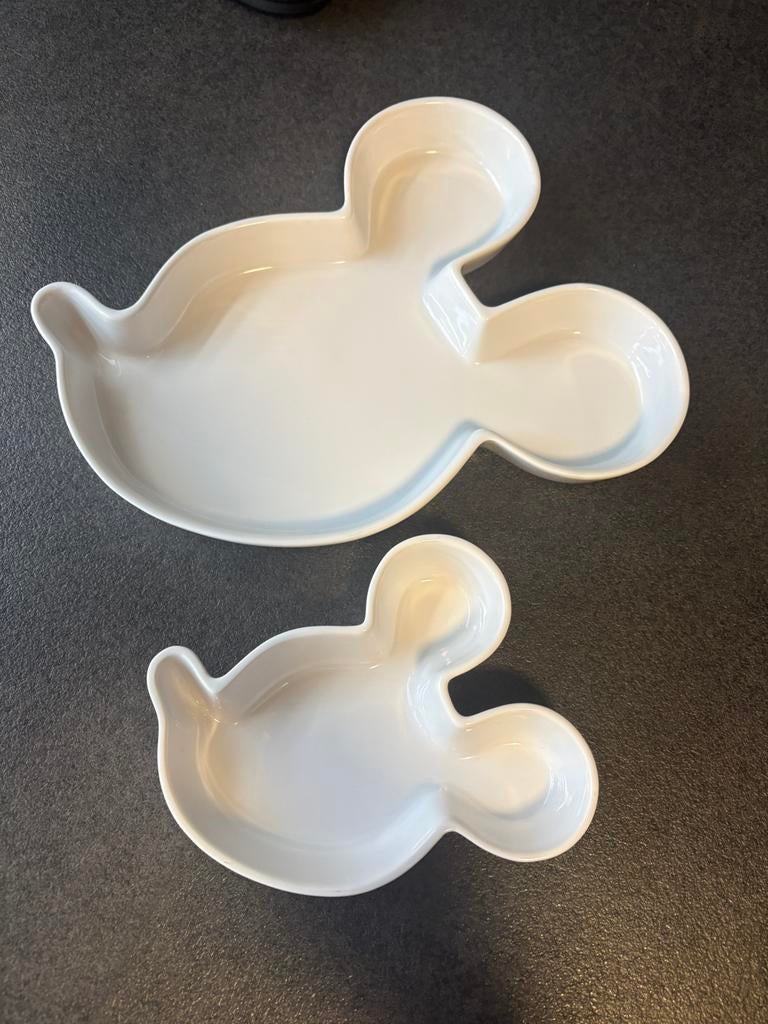 Mickey schalen 2 stuks wit uit disneyland parijs, Ophalen of Verzenden, Zo goed als nieuw, Overige stijlen, Schaal of Schalen