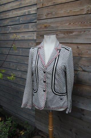 Jasje beige/ zwart Caroline Biss mt 42 vaste prijs AANBIEDIN, Beige, Maat 42/44 (L), Ophalen of Verzenden, Zo goed als nieuw