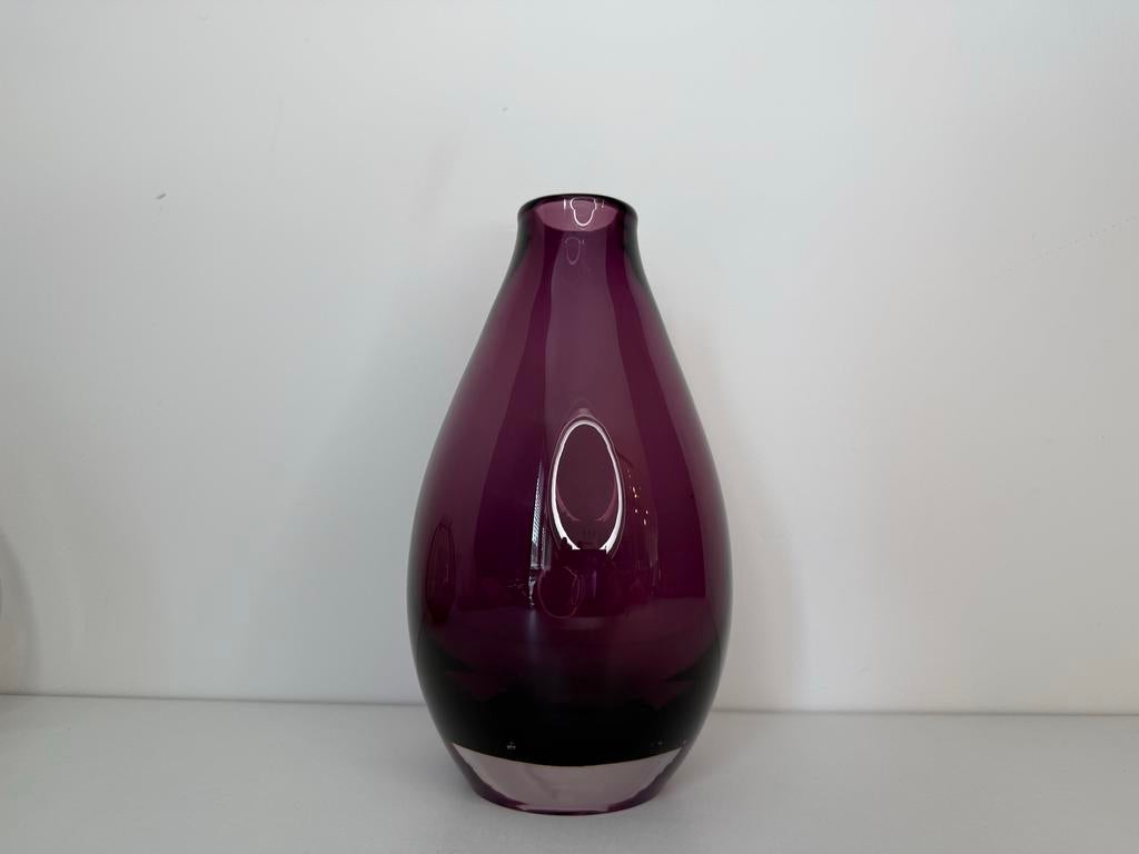 Murano paarse glazen vaas, Antiek en Kunst, Ophalen of Verzenden
