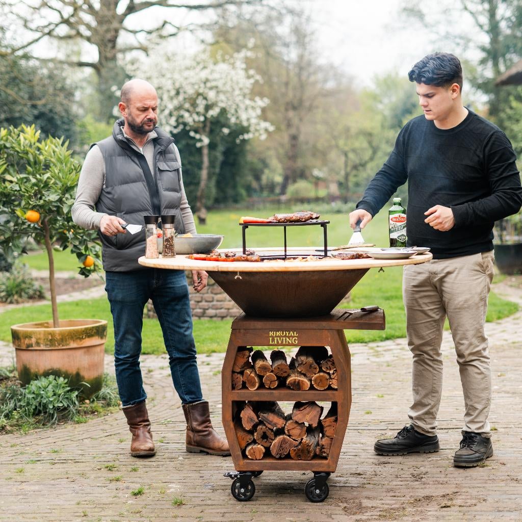 BBQ Plancha Compañero XXL Cortenstaal 2.0 met omranding NW, Ophalen of Verzenden, Nieuw, RJRoyal Living, Met accessoires