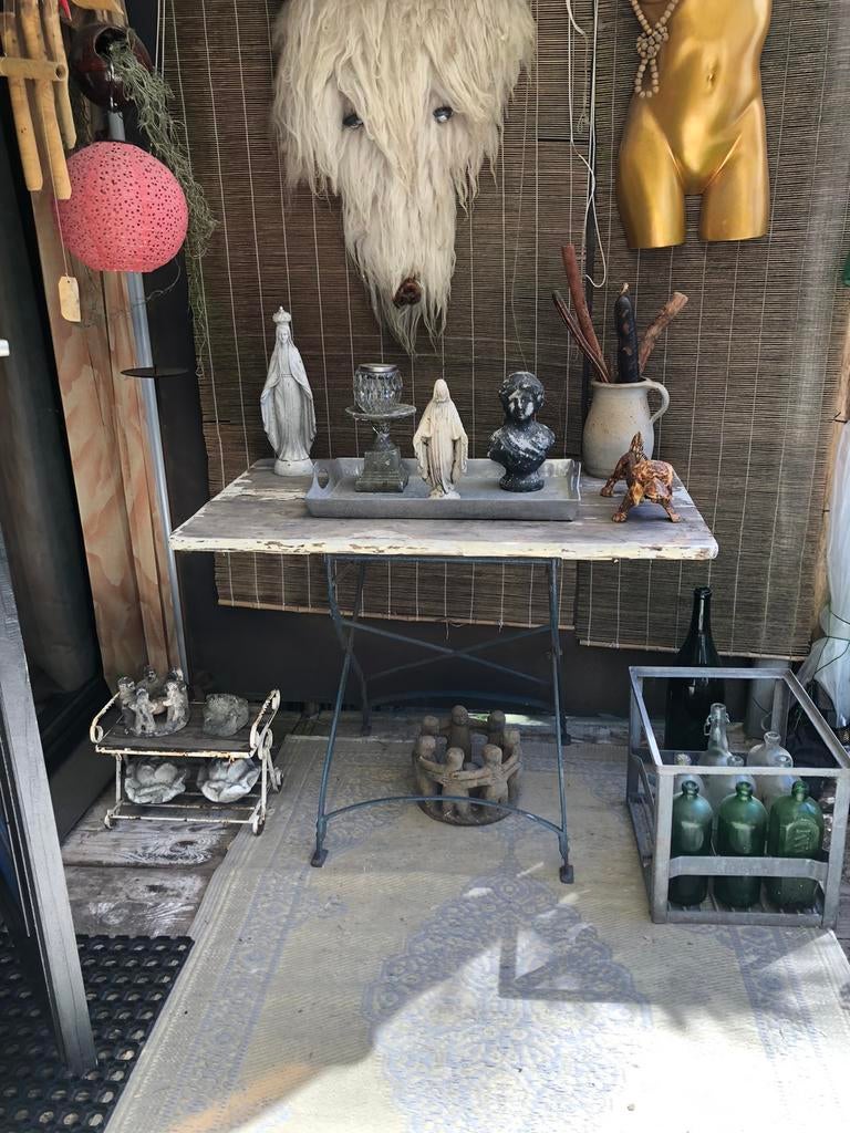 Brocante inklapbare tafel, Ophalen