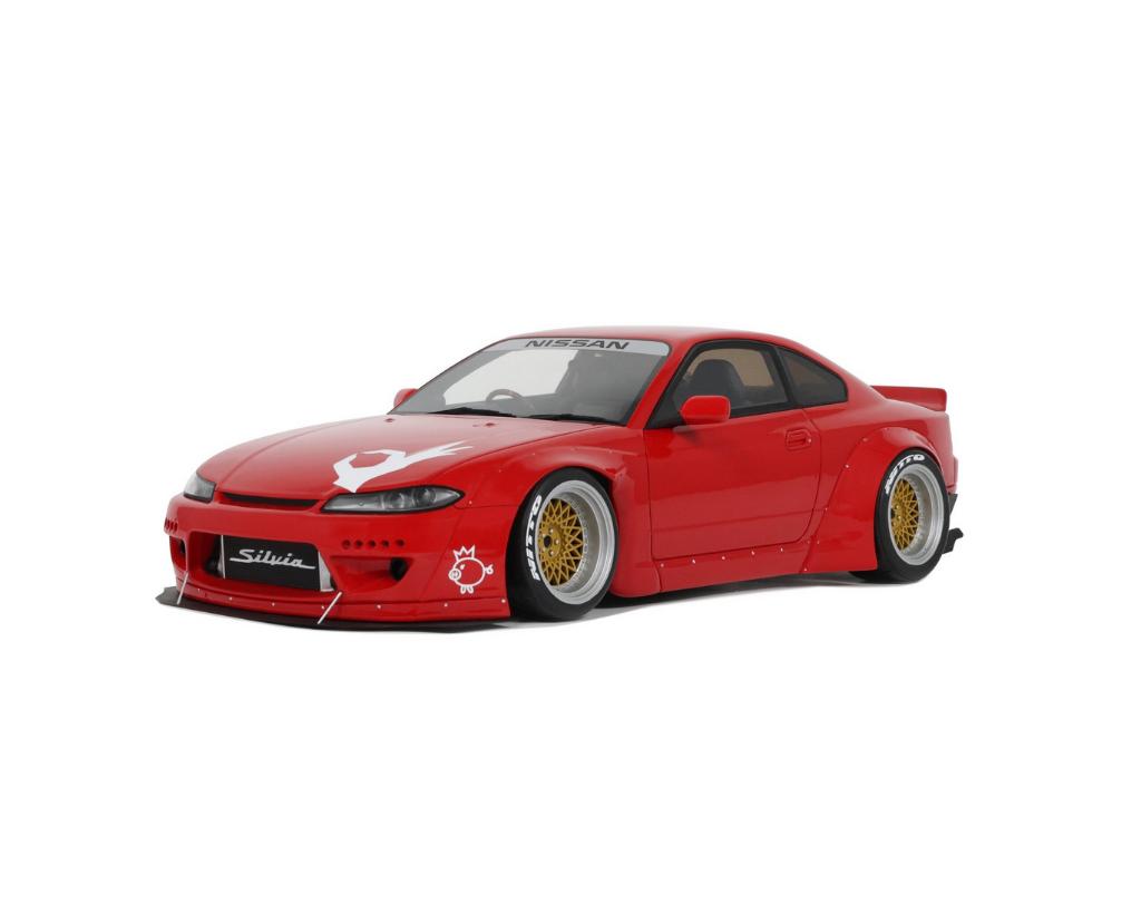 ROCKET BUNNY NISSAN SILVIA S15 ROOD 2014 1/18 OTTO R. OT1115, Hobby en Vrije tijd, Modelauto's | 1:18, Verzenden, Nieuw, Auto