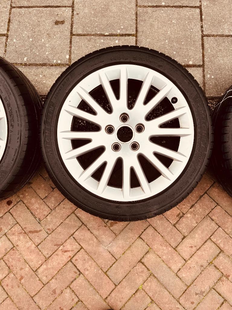 Audi A3 8P0601025AF Velgen met Michelin Pilot Sport banden, Ophalen, Gebruikt, 17 inch, Band(en)