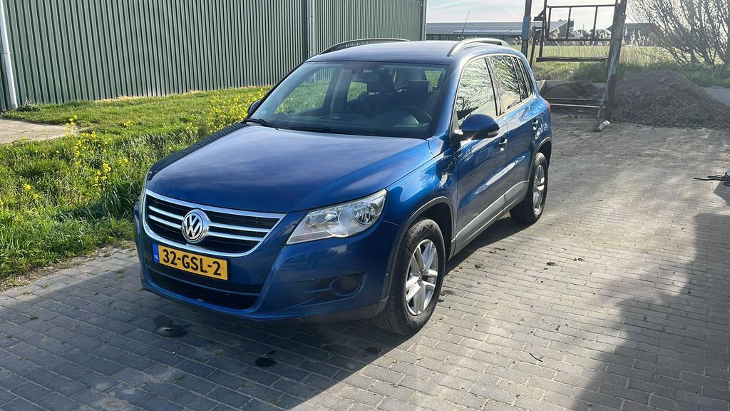 Volkswagen Tiguan 1.4 TSI 110KW 4MOTION 2008 Blauw, Stof, 4 cilinders, Blauw, Origineel Nederlands