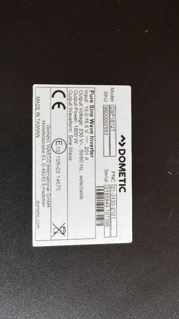 dometic omvormer DSP1812T, Caravans en Kamperen, Camper-accessoires, Ophalen of Verzenden, Gebruikt