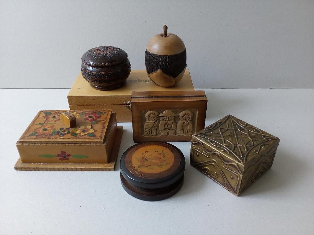 Oude/brocante Houten kistjes/doosjes. Pr.p/st.vanaf, Ophalen of Verzenden