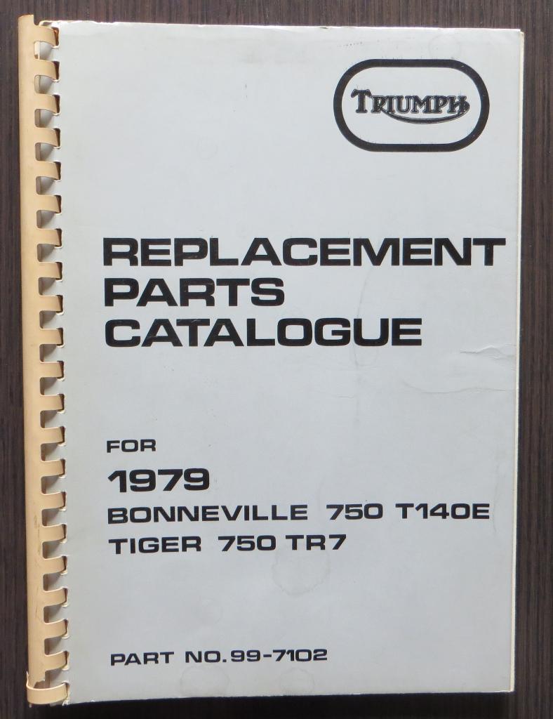 Triumph Bonneville T140E Tiger TR7 - Parts Catalogue 1979, Motoren, Verzenden, Triumph