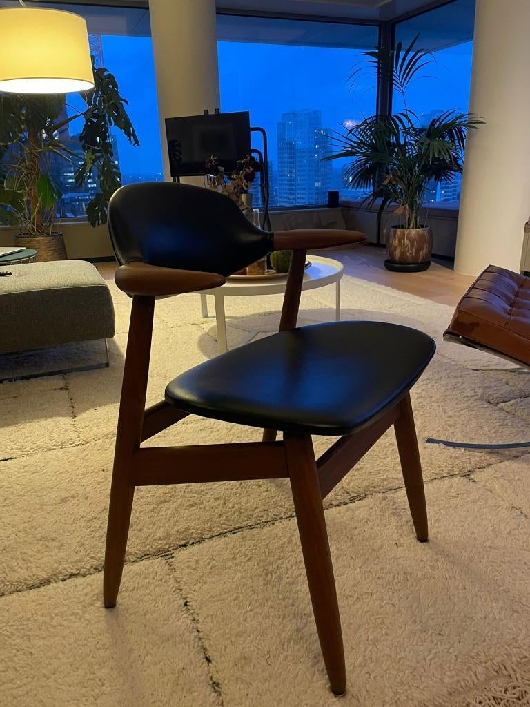 Iconische Tijsseling “Cowhorn” fauteuil – Dutch design, Ophalen, Gebruikt, Vintage, mid-century, MCM, teak, Dutch design, jaren 60
