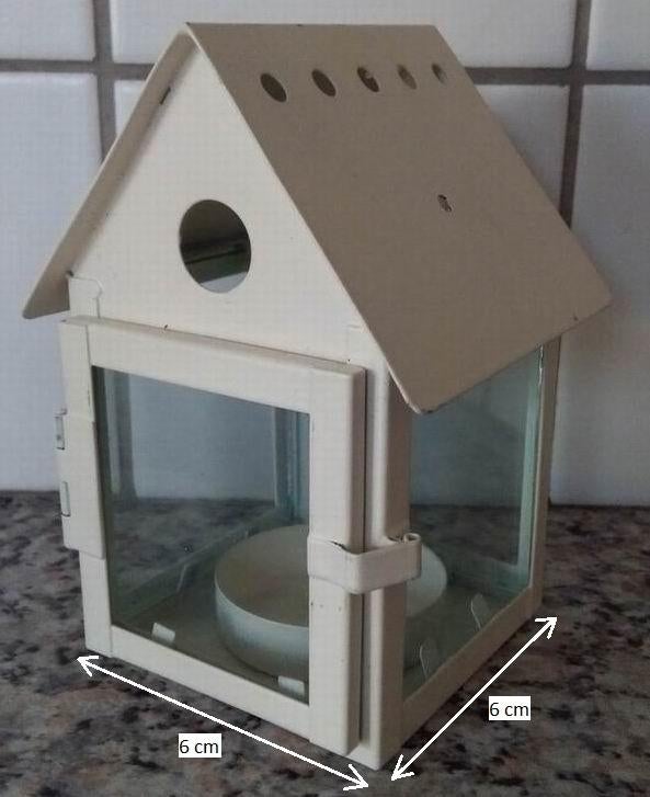 Kleine lantaarn, Huis en Inrichting, Woonaccessoires | Kandelaars en Kaarsen, Ophalen of Verzenden, Gebruikt, Metaal, Minder dan 25 cm