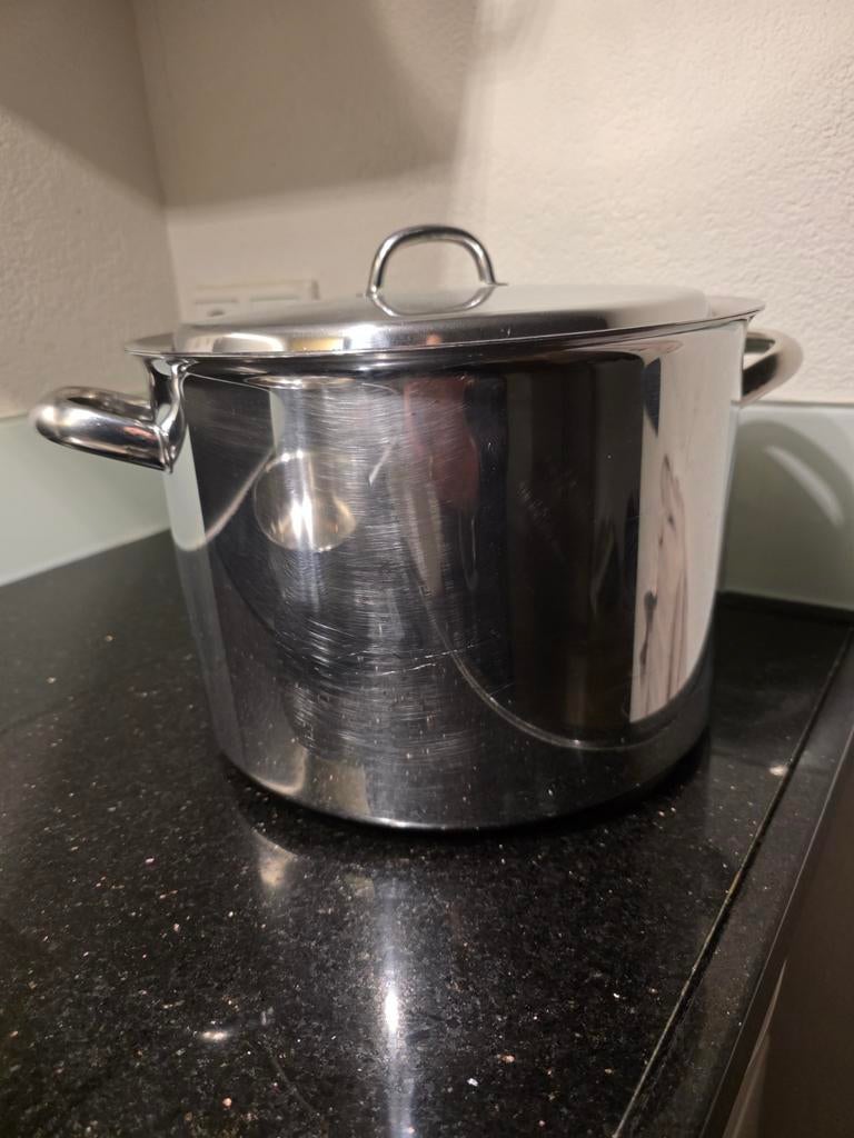 RVS Kookpan / soeppan / pan met deksel 10 liter, Ophalen of Verzenden, Rvs, Kookpan of Snelkookpan