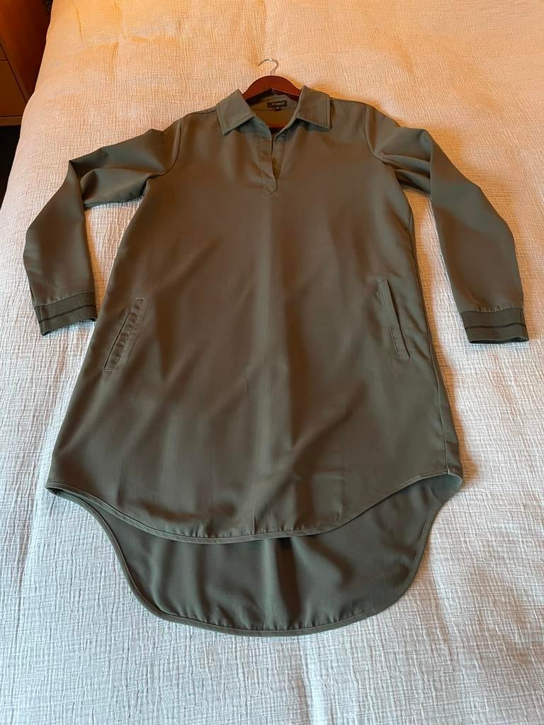 G-Maxx legergroen jurkje lange mouw steekzakken maat M, Kleding | Dames, Maat 38/40 (M), Ophalen of Verzenden, Zo goed als nieuw