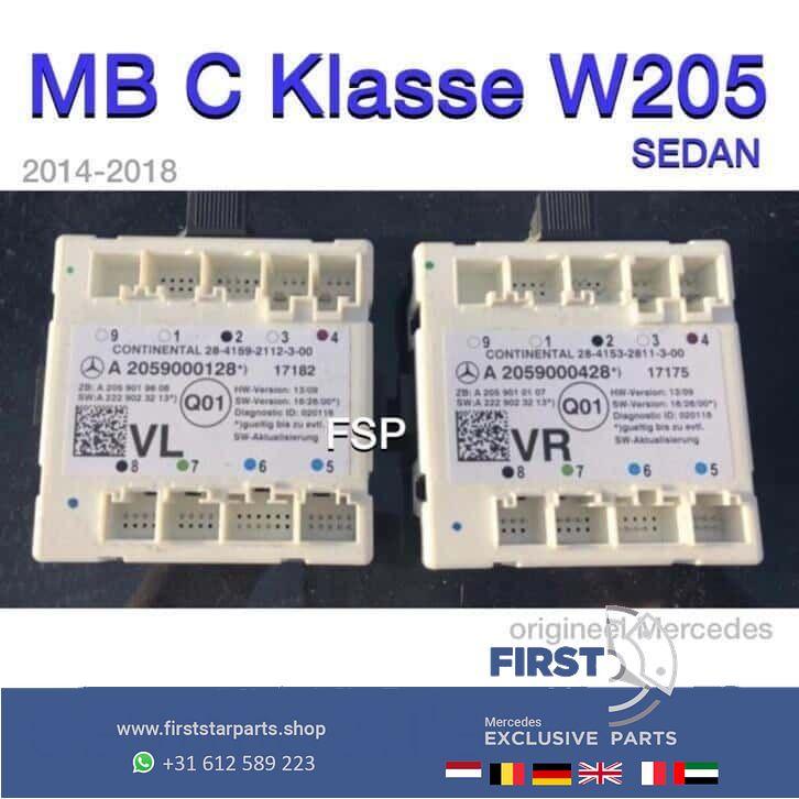 W205 spiegel deurmodule Mercedes C Klasse links rechts 2018, Gebruikt, -, Ophalen of Verzenden, -