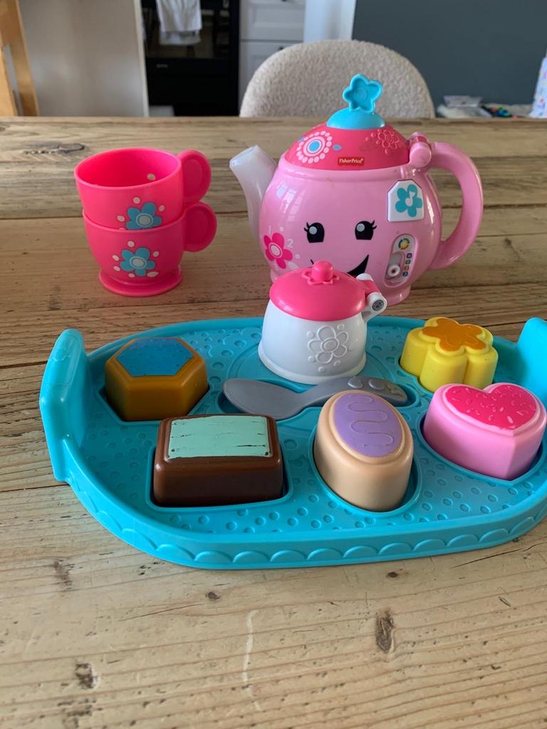 Fisher-Price Theeservies met Geluid en Licht, Kinderen en Baby's, Speelgoed | Babyspeelgoed, Ophalen of Verzenden, Gebruikt, Overige typen