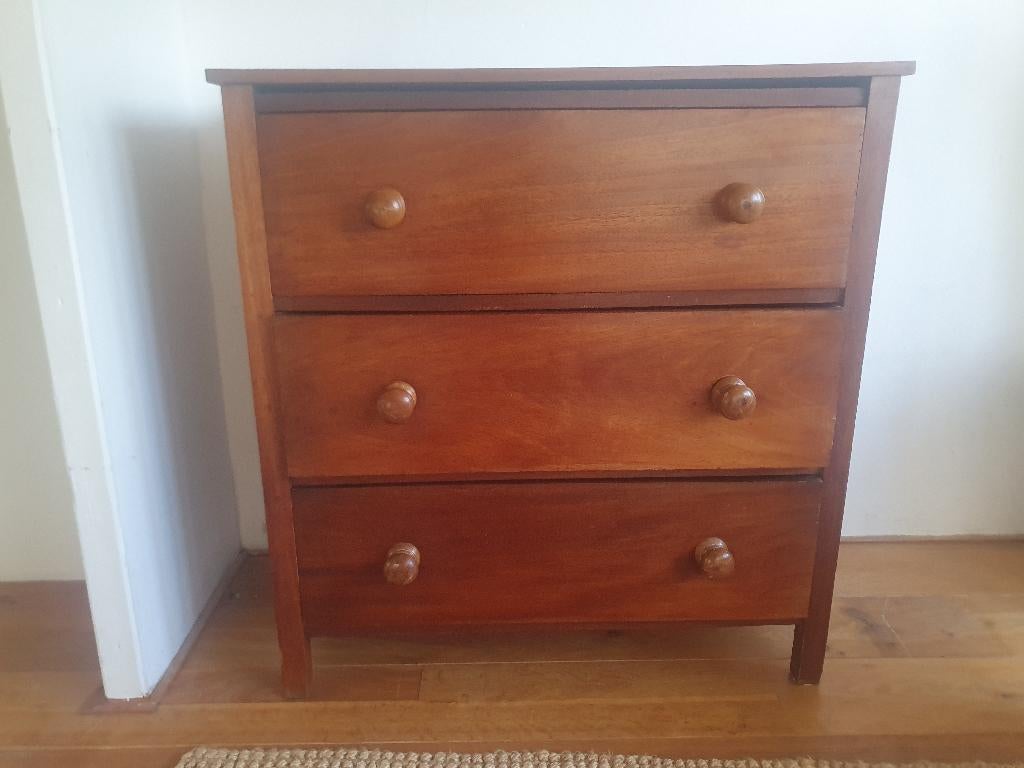 Vintage ladekast, Ophalen, Gebruikt, Vintage / hout, 50 tot 100 cm