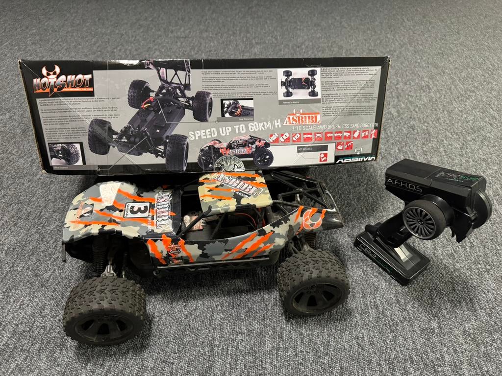 RC Auto Assima HotShot ASB1BL, Hobby en Vrije tijd, Modelbouw | Radiografisch | Auto's, Ophalen, Zo goed als nieuw, Auto offroad