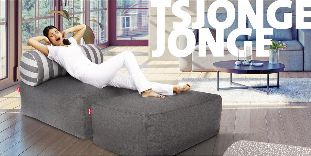 3 Tsjonge jonge fatboy lounge kussens met all weather hoes, Ophalen, Gebruikt