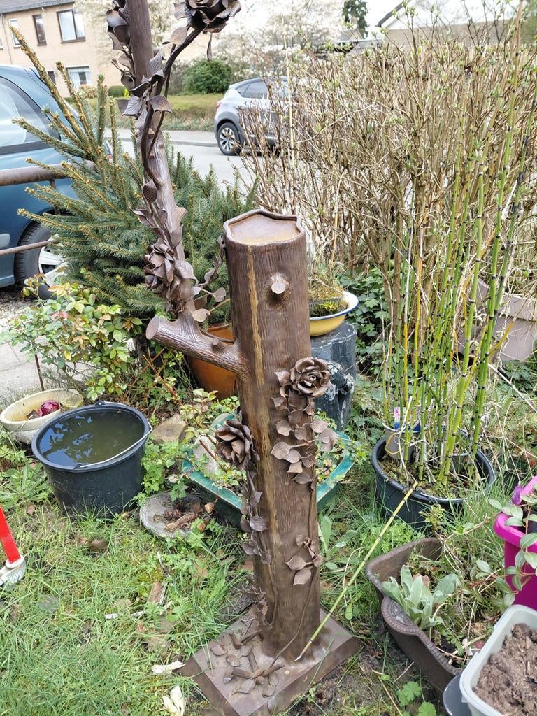 Ijzeren decoratie met rozen, handgemaakt, Ophalen of Verzenden, Gietijzer