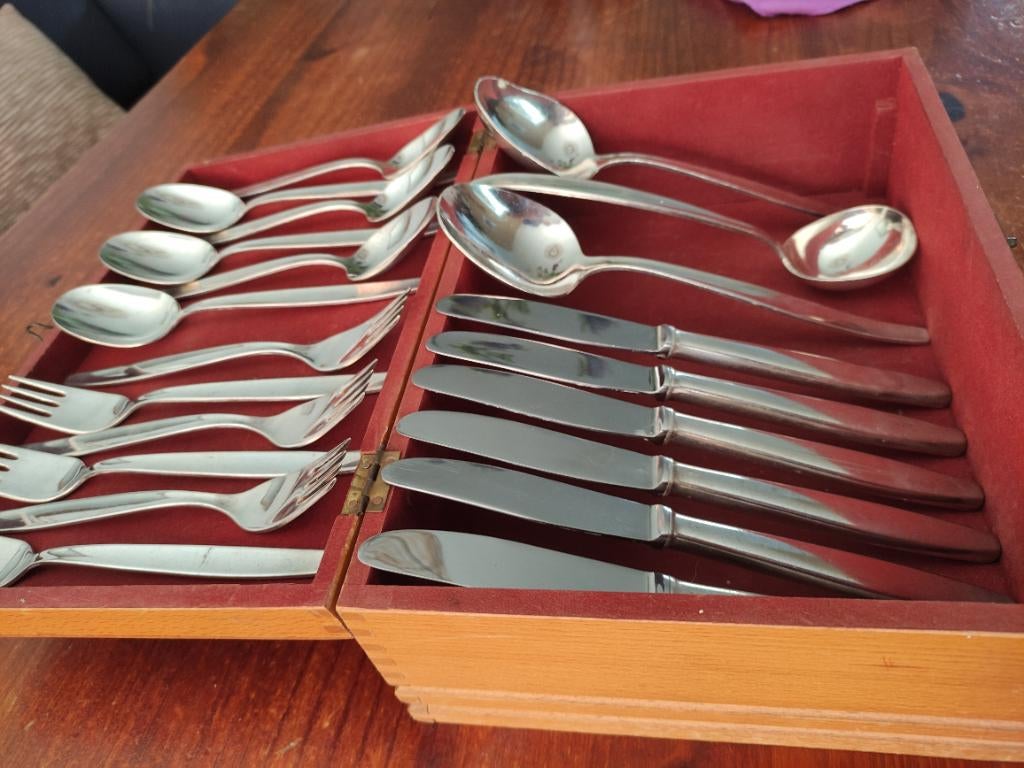 Nieuwpoort 90 verzilverd bestek, Ophalen of Verzenden