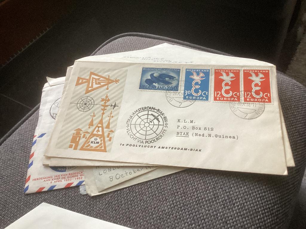 No9960 KLM Amsterdam Biak 28-10-1958 Heb ook van Nederland, Ophalen, Onbeschreven, Nederland