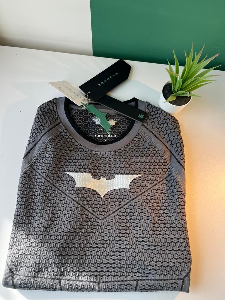 YoungLA Batman Compressie Dark Grey 🦇, Kleding | Heren, T-shirts, Ophalen of Verzenden, Nieuw, Maat 48/50 (M), Grijs