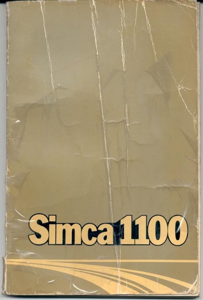 insctructie boekje   SIMCA 1100, Ophalen of Verzenden