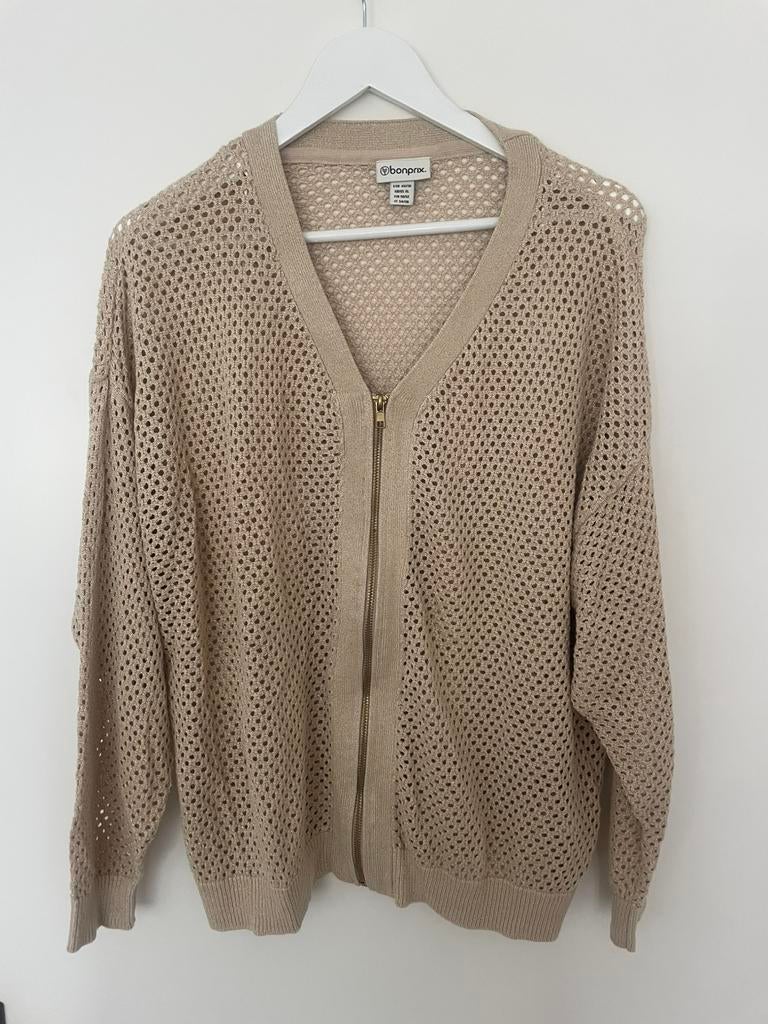 Damesvest bonprix 48/50, Ophalen of Verzenden, Zo goed als nieuw, Maat 46/48 (XL) of groter, Beige
