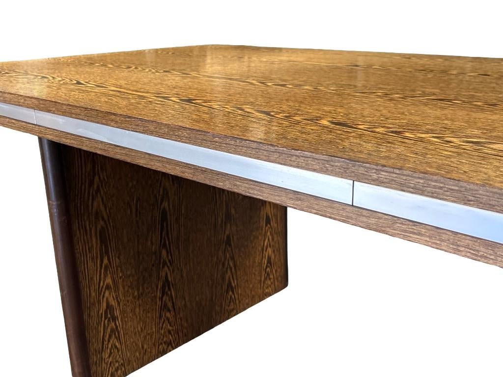 Vintage executive desk werkplek bureau wenge jaren 70 design, Ophalen, Gebruikt, Vintage Werkplek, Vintage Werkplek