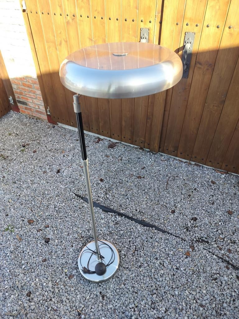 Stijlvolle staande lamp met voetschakelaar - 125cm hoog, Ophalen, Gebruikt, 100 tot 150 cm, Metaal