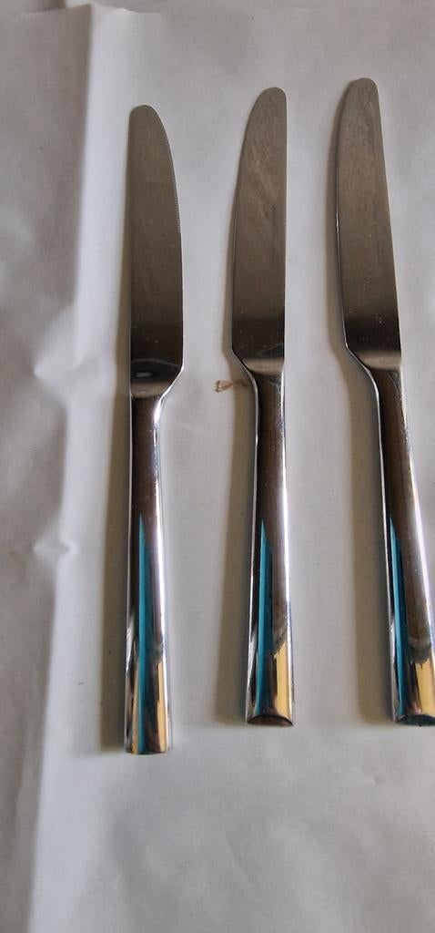 3x ah vivo villeroy en boch rvs bestek besteksets messen, Gebruikt, Ophalen of Verzenden, Rvs of Chroom, Vaatwasserbestendig